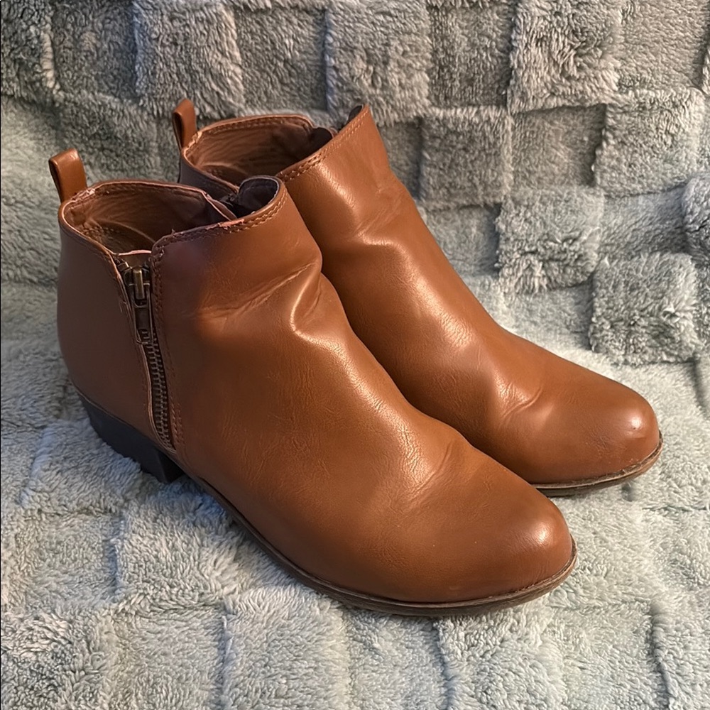 Brown Leather Ankle Boots